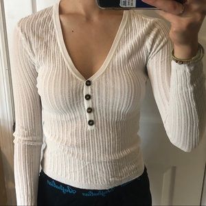 Forever 21 white long sleeve top